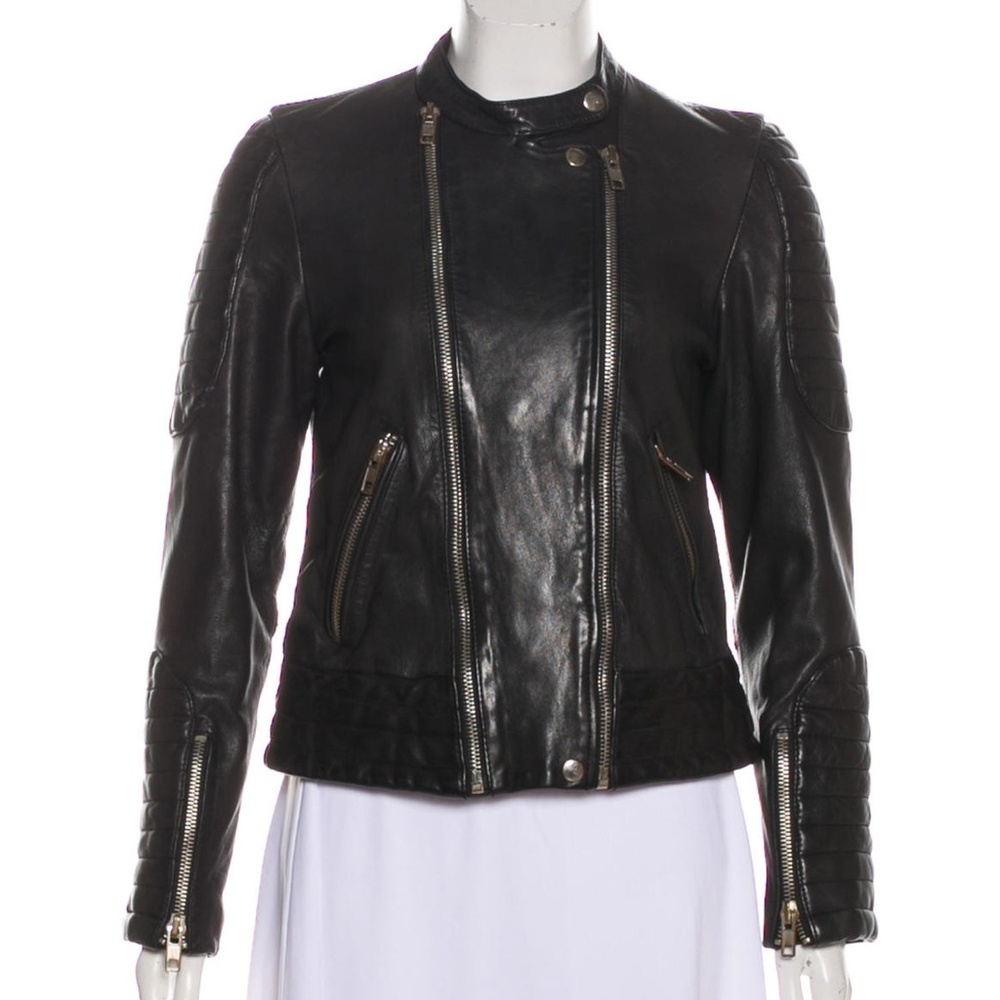 MAJE Leather Moto Jacket